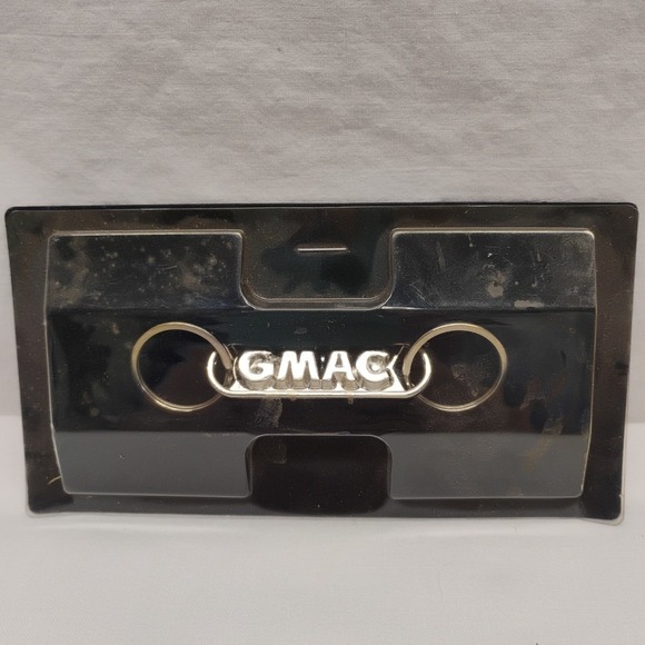 Vintage NOS GM GMAC FINANCIAL SERVICES Dual Keyring Promo Metal General Motors